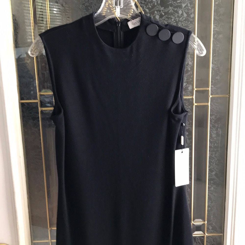 Flattering Gorgeous Black Dress Calvin Klein Sz 6 - Picture 2 of 8